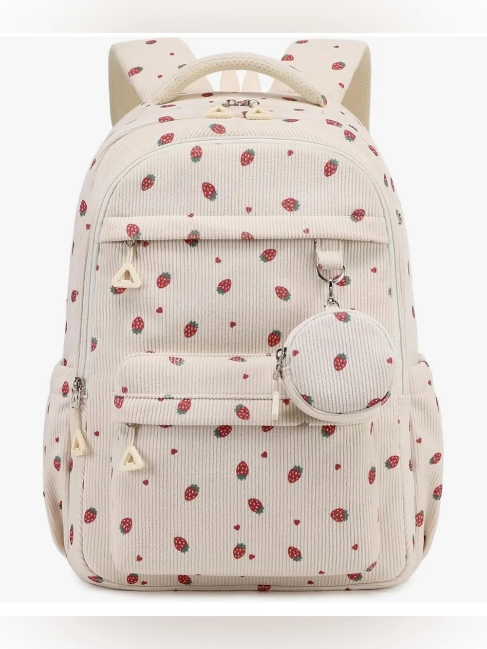 School Backpack for Girls, Corduroy Girls Backpack for Teens Kids, Lightweight